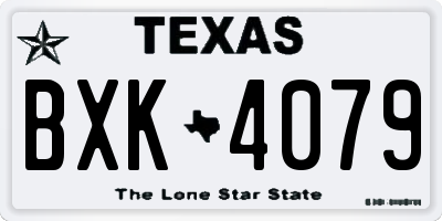 TX license plate BXK4079