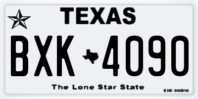 TX license plate BXK4090