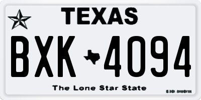 TX license plate BXK4094