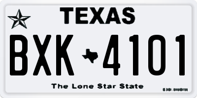TX license plate BXK4101