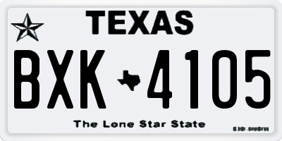 TX license plate BXK4105