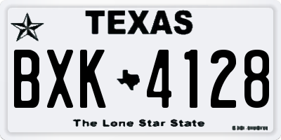 TX license plate BXK4128