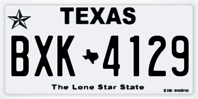 TX license plate BXK4129