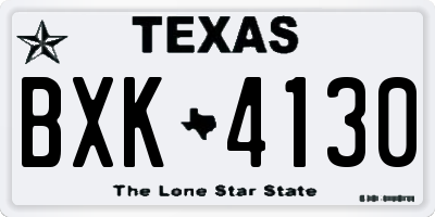 TX license plate BXK4130