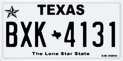 TX license plate BXK4131