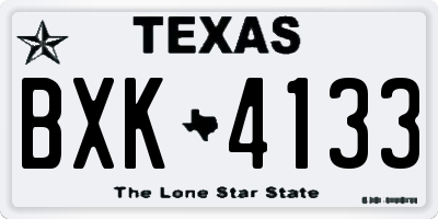 TX license plate BXK4133