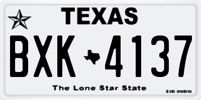 TX license plate BXK4137