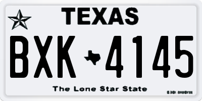 TX license plate BXK4145