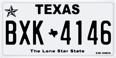 TX license plate BXK4146