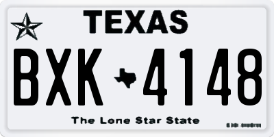 TX license plate BXK4148