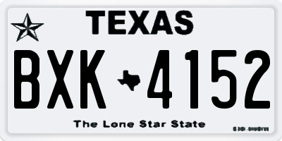 TX license plate BXK4152