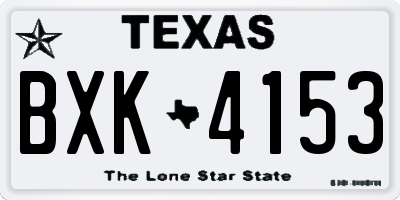 TX license plate BXK4153