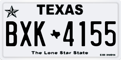 TX license plate BXK4155