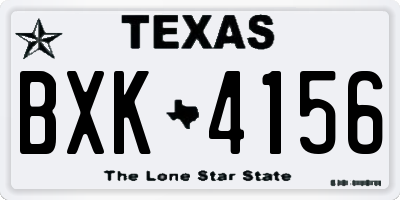 TX license plate BXK4156