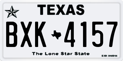 TX license plate BXK4157
