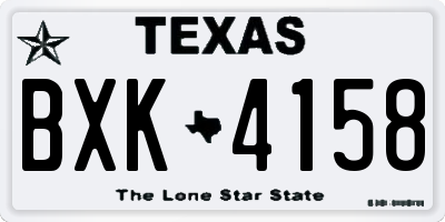 TX license plate BXK4158