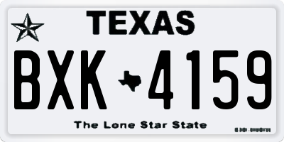 TX license plate BXK4159