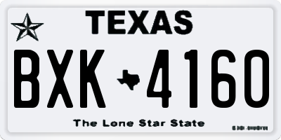 TX license plate BXK4160