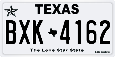 TX license plate BXK4162