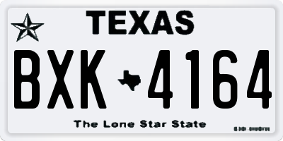 TX license plate BXK4164
