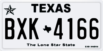 TX license plate BXK4166