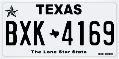 TX license plate BXK4169