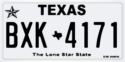 TX license plate BXK4171