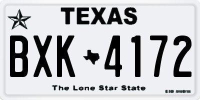 TX license plate BXK4172