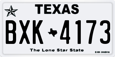 TX license plate BXK4173