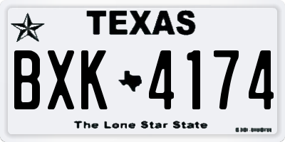 TX license plate BXK4174