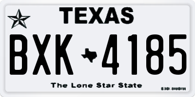 TX license plate BXK4185