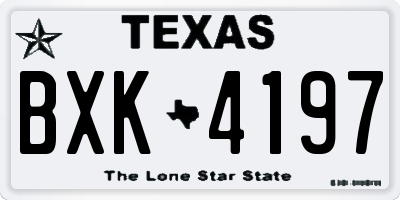 TX license plate BXK4197