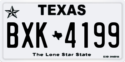 TX license plate BXK4199