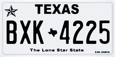 TX license plate BXK4225