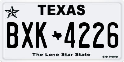 TX license plate BXK4226
