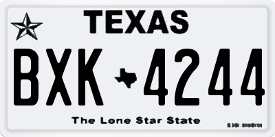 TX license plate BXK4244