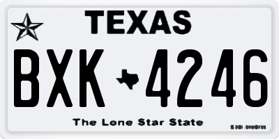TX license plate BXK4246
