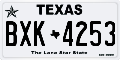 TX license plate BXK4253
