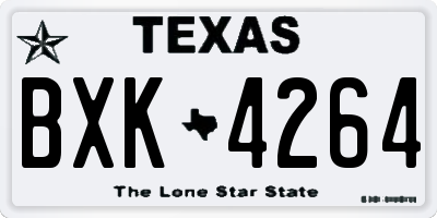 TX license plate BXK4264