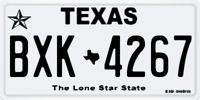 TX license plate BXK4267
