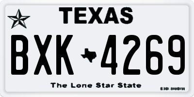 TX license plate BXK4269
