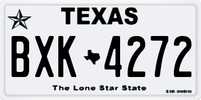 TX license plate BXK4272