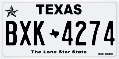 TX license plate BXK4274