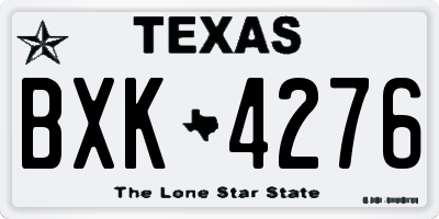 TX license plate BXK4276
