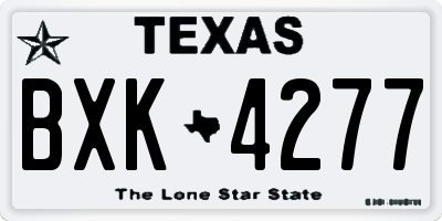 TX license plate BXK4277