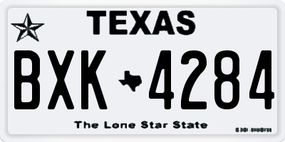 TX license plate BXK4284