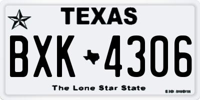 TX license plate BXK4306