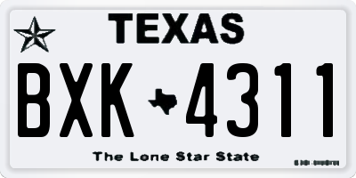 TX license plate BXK4311