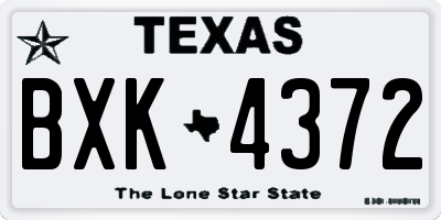 TX license plate BXK4372