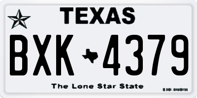 TX license plate BXK4379